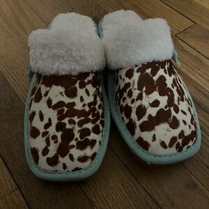 Ariat Cow Print Slippers
